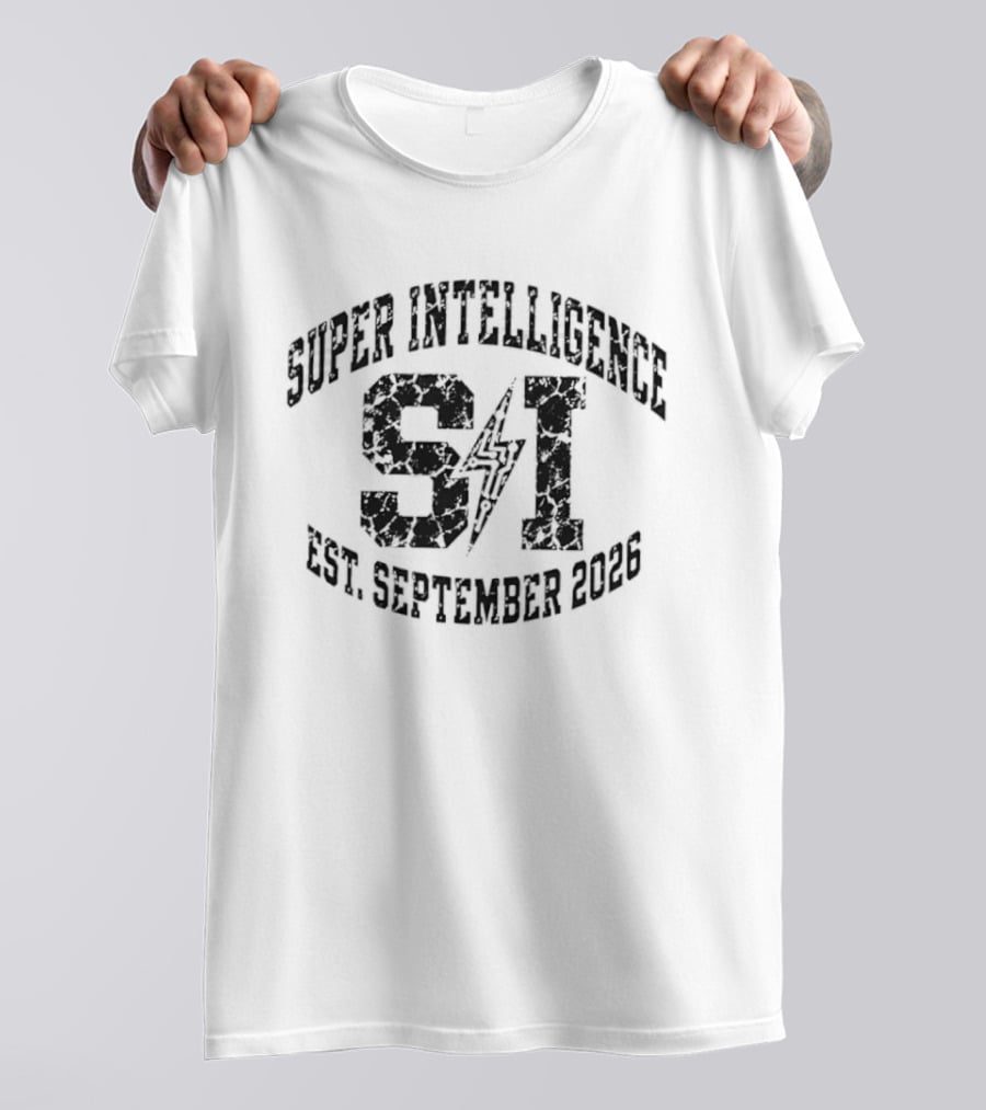 Super Intelligence SI Est September 2026 Lightning Bolt T-Shirt