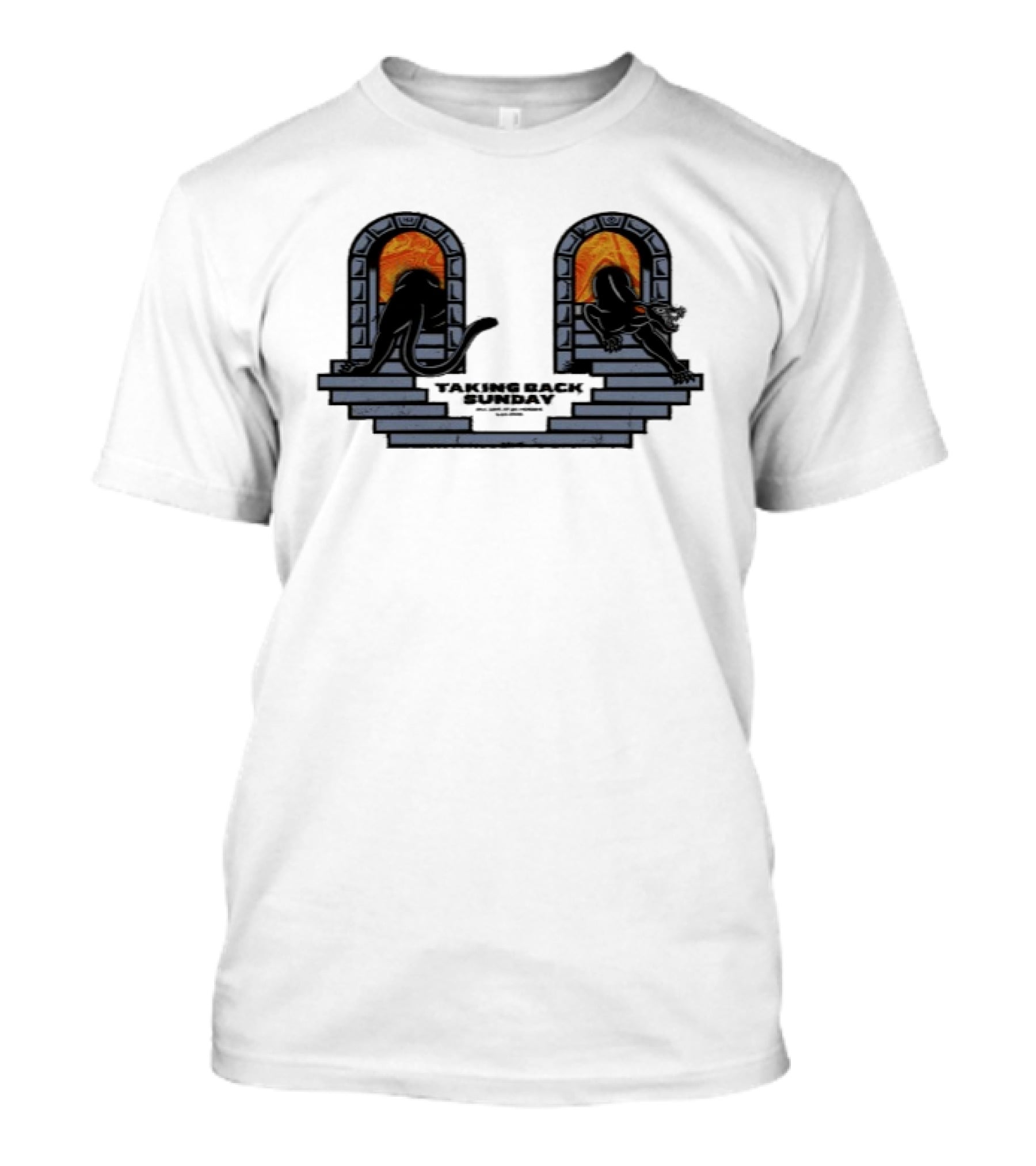 Taking Back Sunday Live Grand Rapids MI Sept 30 2026 Concert Two Arched Windows With Figures T-Shirt