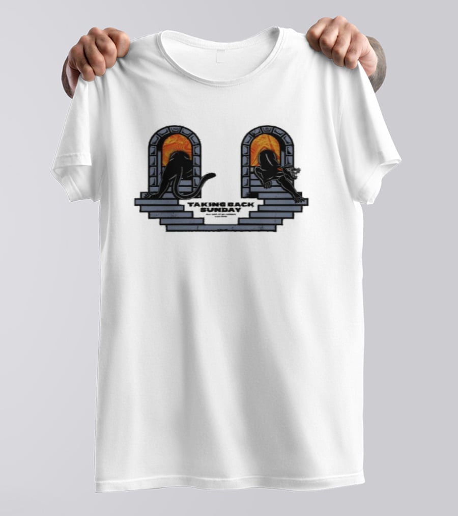 Taking Back Sunday Live Grand Rapids MI Sept 30 2026 Concert Two Arched Windows With Figures T-Shirt