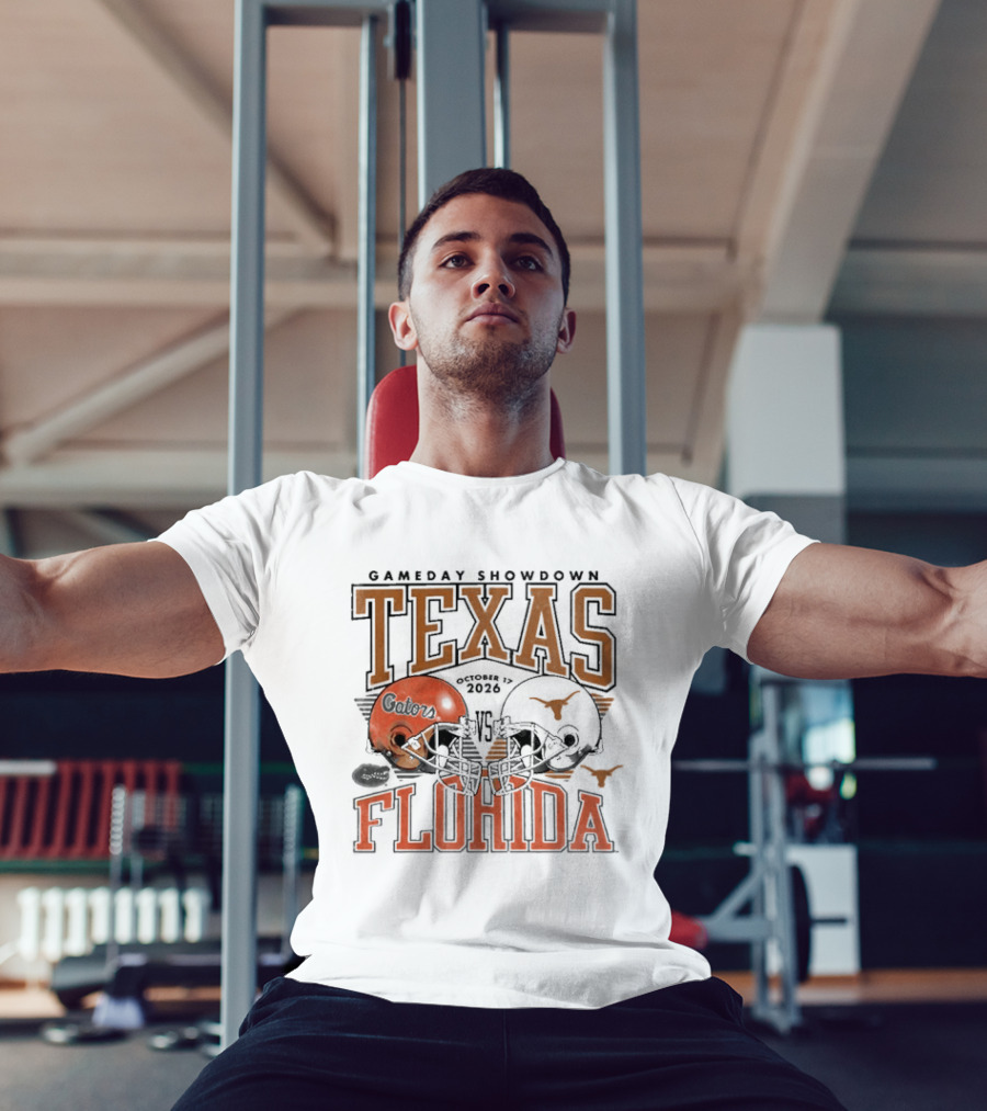 Gameday Showdown Texas Vs Florida October 17 2026 Helmets T-Shirt