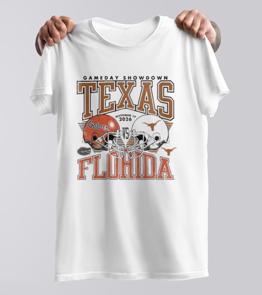 Gameday Showdown Texas Vs Florida October 17 2026 Helmets T-Shirt