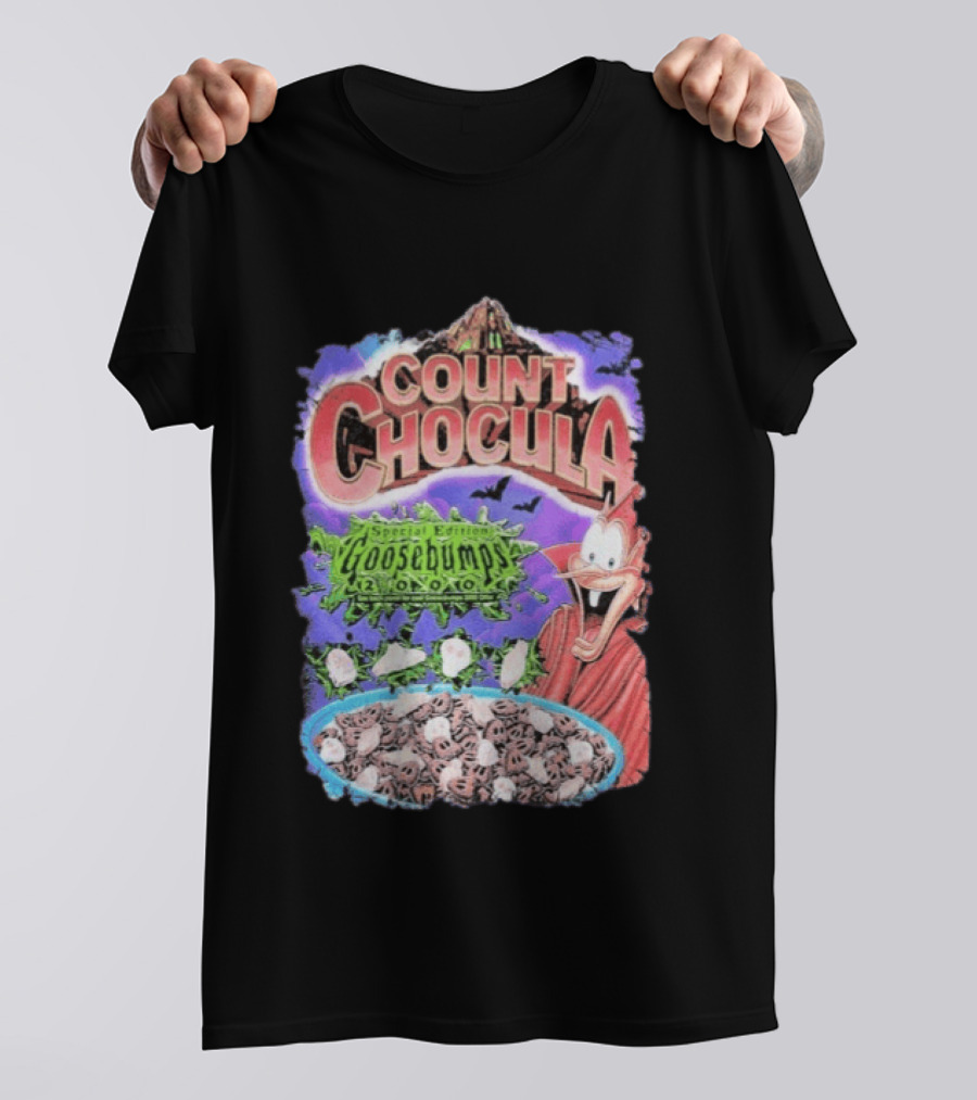 Count Chocula Special Edition Goosebumps Cereal Box T-Shirt