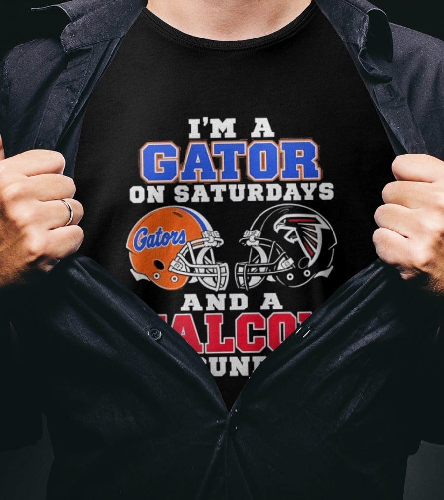 I'm A Gator On Saturdays And A Falcon On Sundays Helmet Fan Spirit T-Shirt