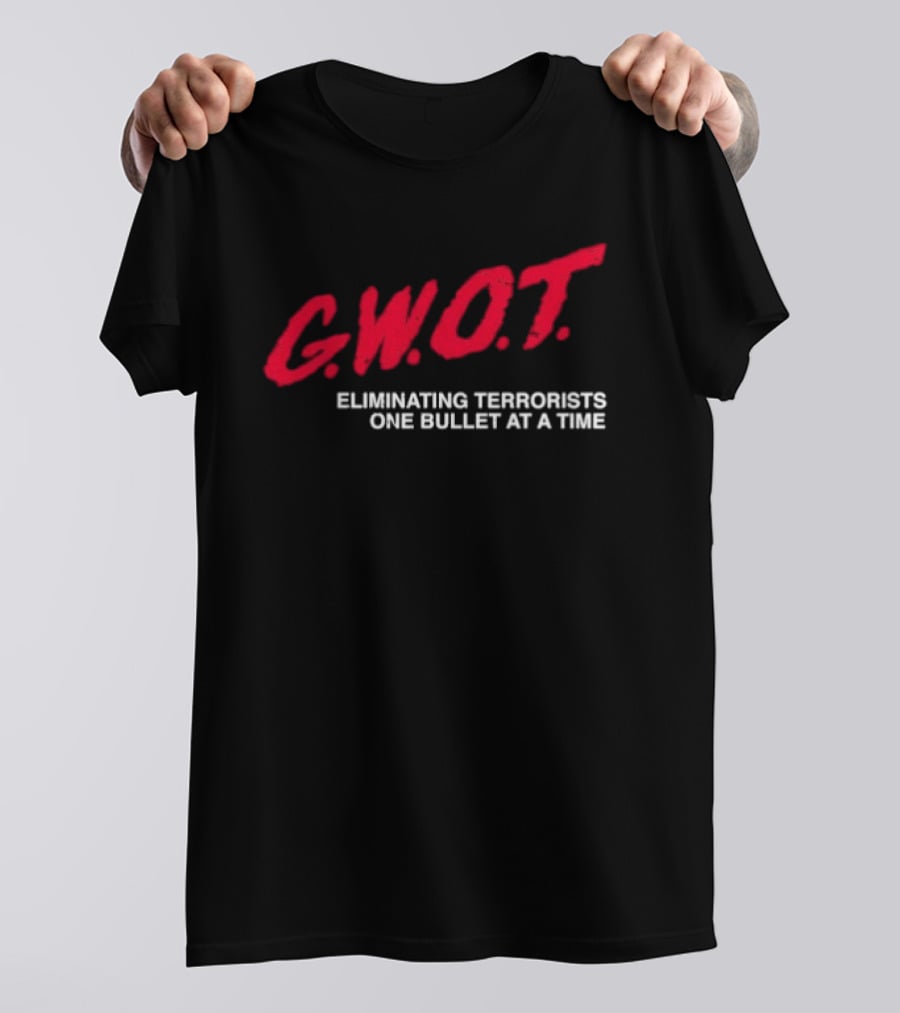 GWOT Eliminating Terrorists One Bullet At A Time Red T-Shirt
