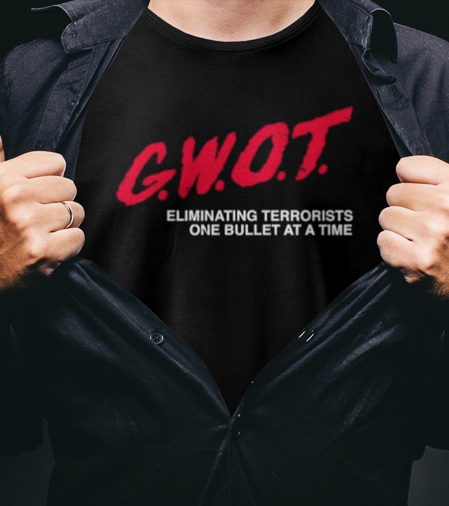 GWOT Eliminating Terrorists One Bullet At A Time Red T-Shirt