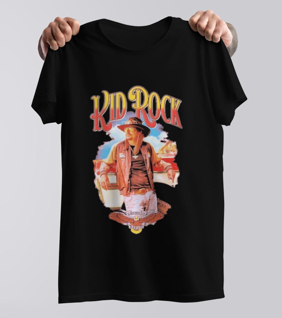 Kid Rock American Badass Mean Lean Car Scene Vintage Style Iconic Look T-Shirt