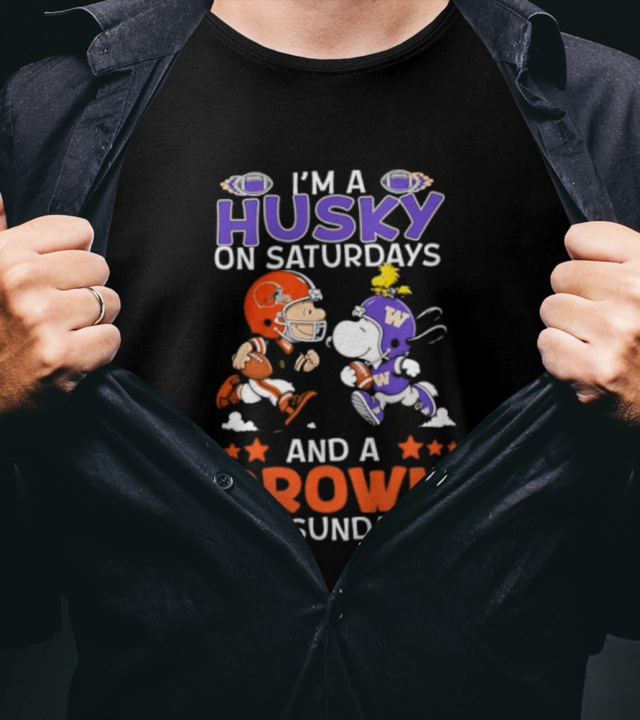 I'm A Husky On Saturdays Snoopy Charlie Brown On Sundays T-Shirt