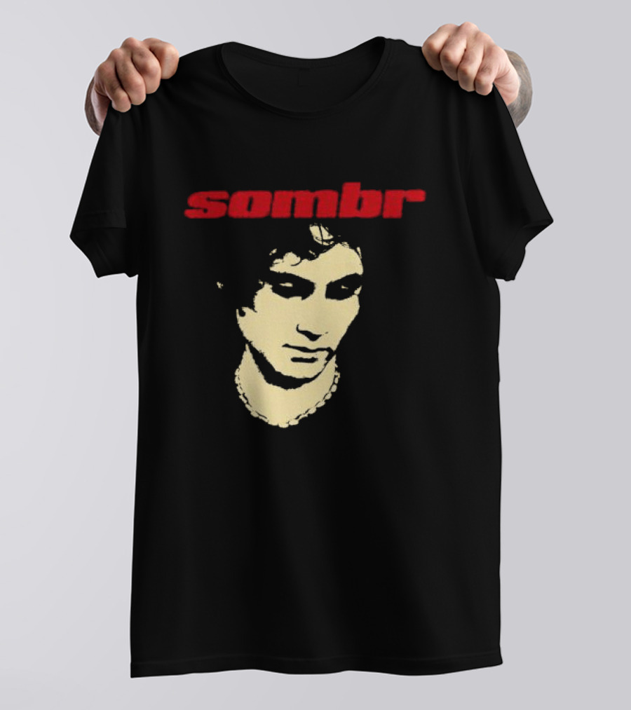 Sombr Looking Down Photo Black Tour Store T-Shirt