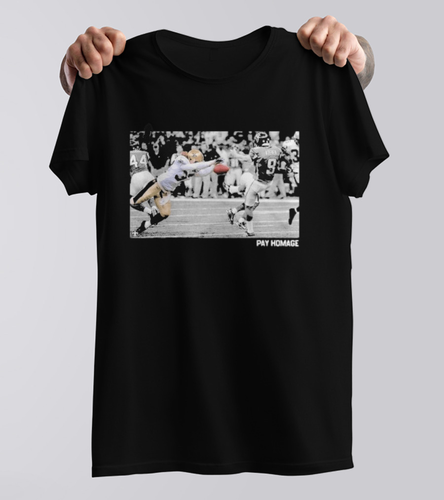 Steve Gleason Iconic Block Saints Falcons Pay Homage T-Shirt