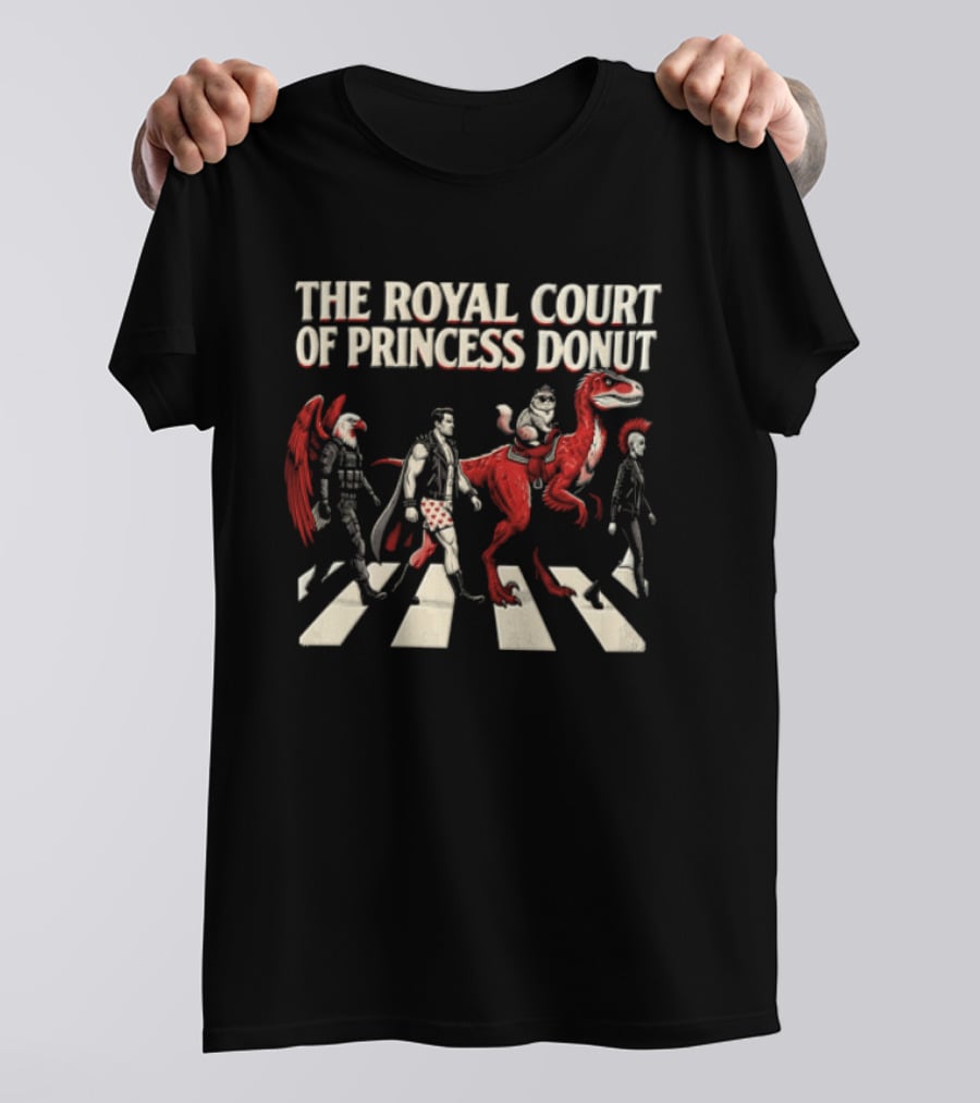 The Royal Court Of Princess Donut Abbey Road Dinosaur Parade T-Shirt