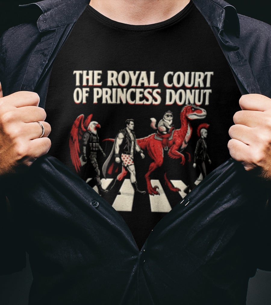 The Royal Court Of Princess Donut Abbey Road Dinosaur Parade T-Shirt
