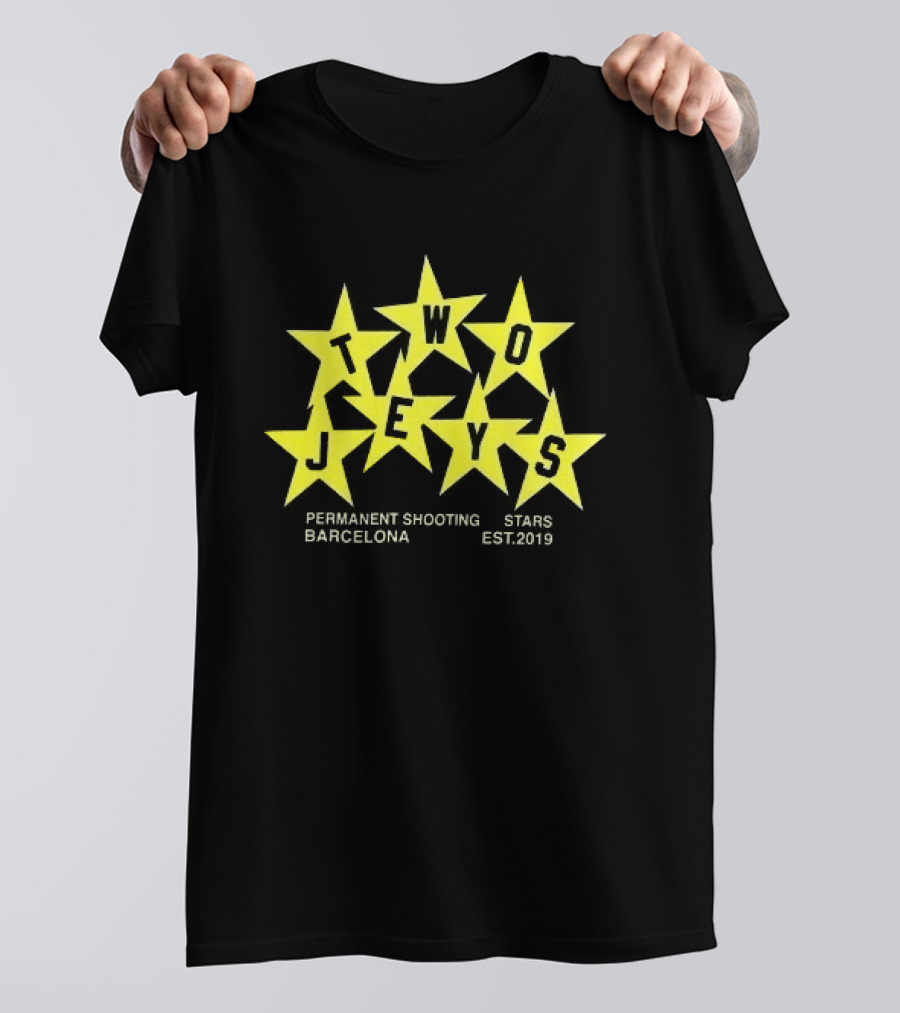 Twojeys Barcelona Permanent Shooting Stars Est 2019 T-Shirt