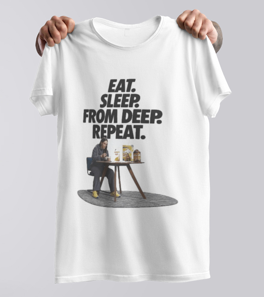 Caitlin Clark Eat Sleep From Deep Repeat Basketball Enthusiast Fun Cereal Moment T-Shirt