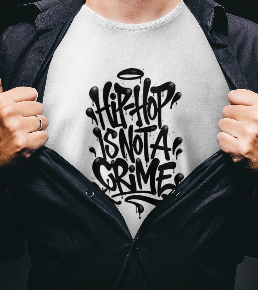 Hip Hop Is Not A Crime Graffiti Street T-Shirt