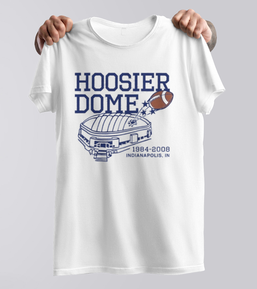 Hoosier Dome Indianapolis 1984 2008 Football Stadium Indiana T-Shirt