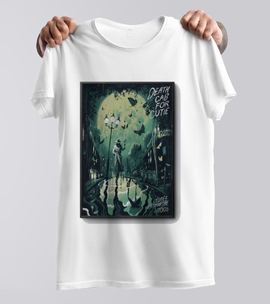 Death Cab For Cutie Elysee Montmartre Concert Paris Oct 3 2026 T-Shirt