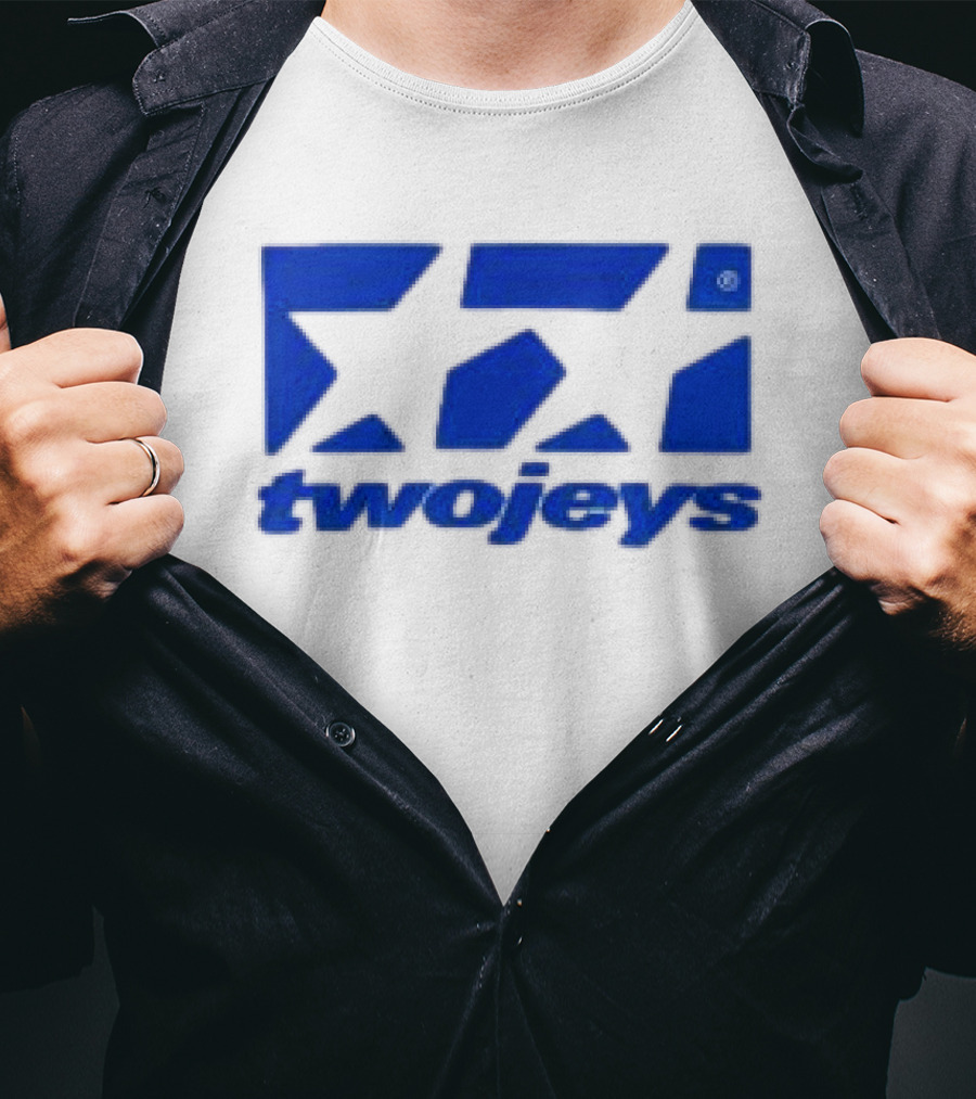 Twojeys Store Framed Blue Geometric T-Shirt
