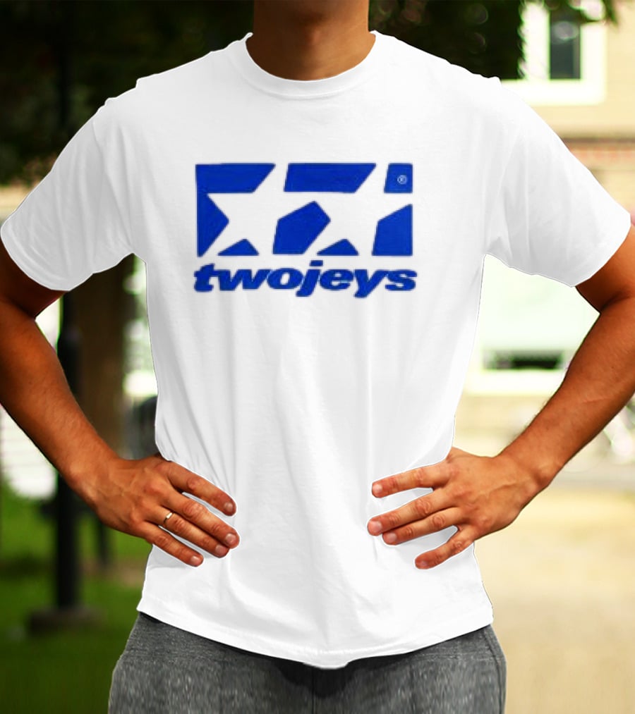 Twojeys Store Framed Blue Geometric T-Shirt
