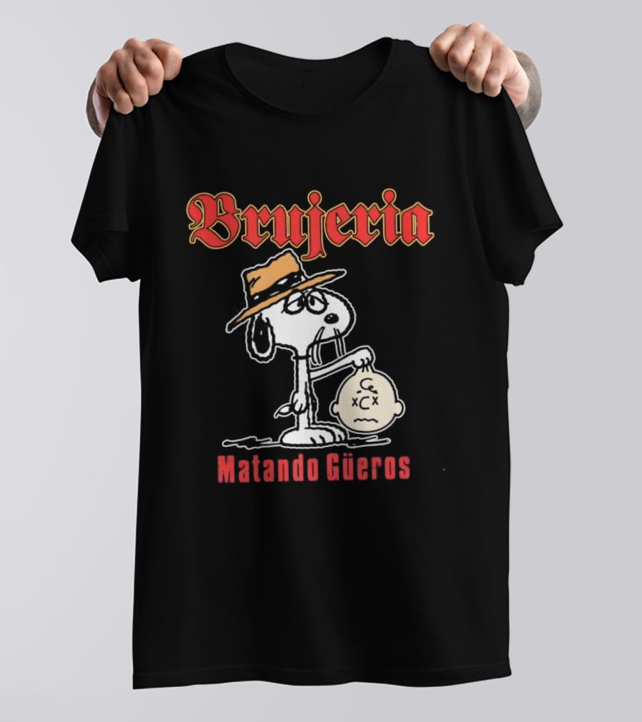 Brujeria Matando Güeros Snoopy Bootleg Metal Band Hat T-Shirt