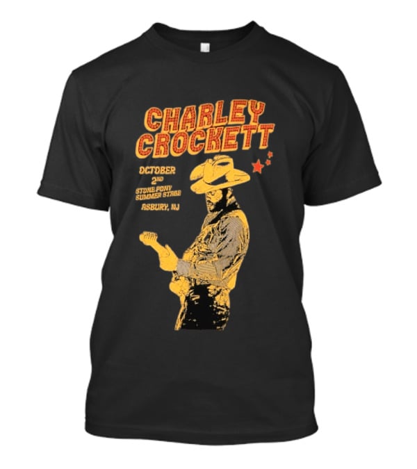 Charley Crockett October 2 Stone Pony Summer Stage Asbury Park NJ T-Shirt