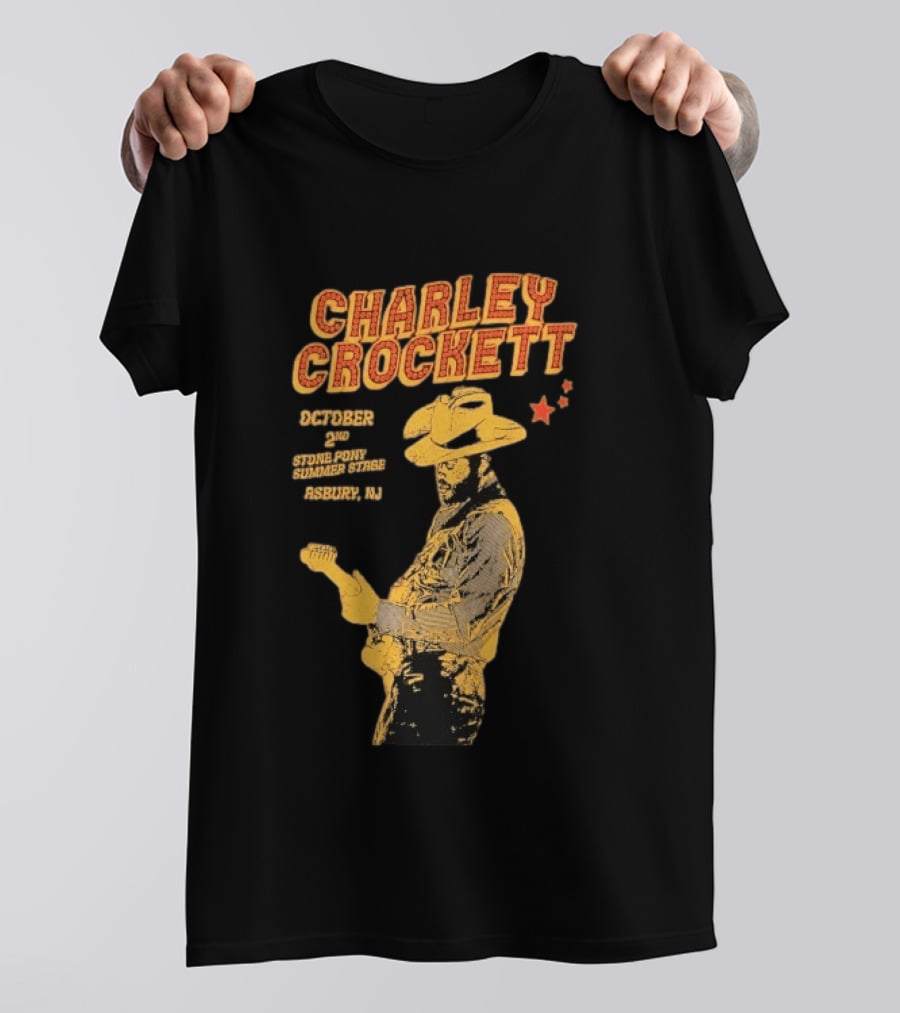Charley Crockett October 2 Stone Pony Summer Stage Asbury Park NJ T-Shirt
