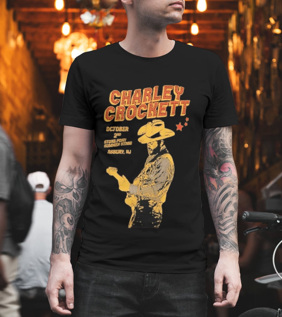Charley Crockett October 2 Stone Pony Summer Stage Asbury Park NJ T-Shirt