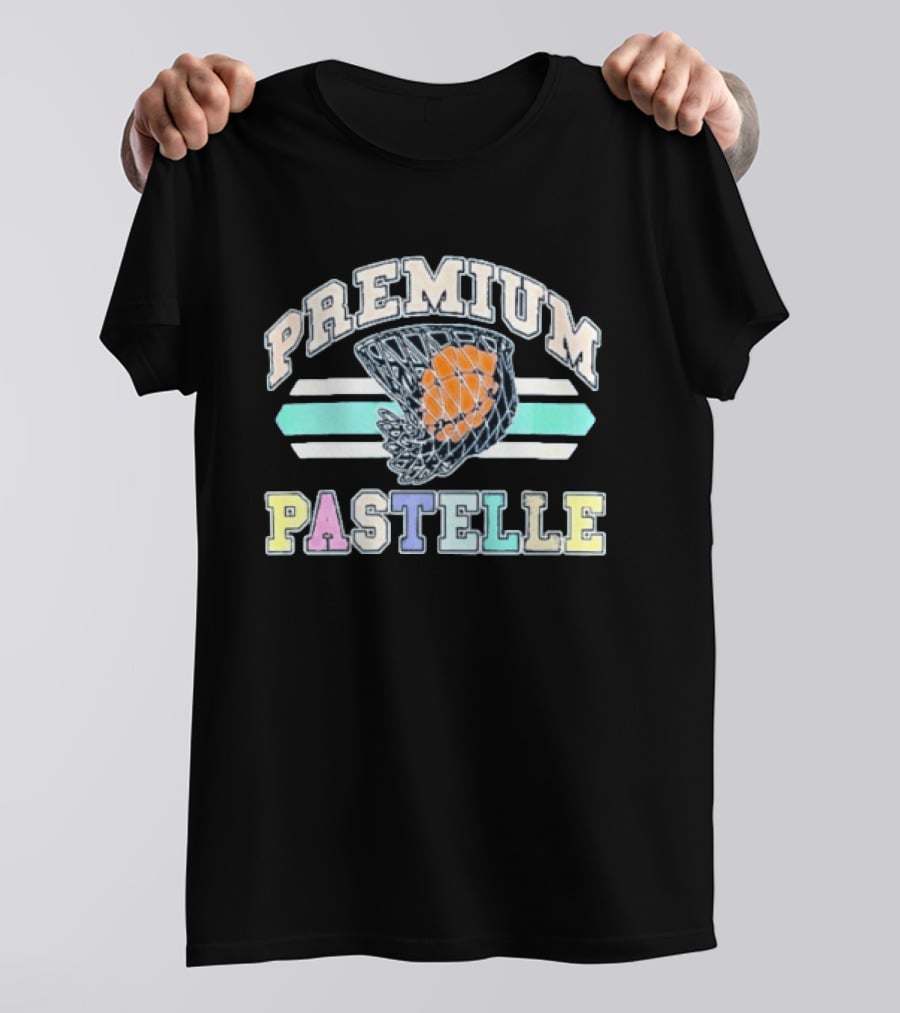 Lebron James Premium Pastelle Basketball Net Orange Ball T-Shirt