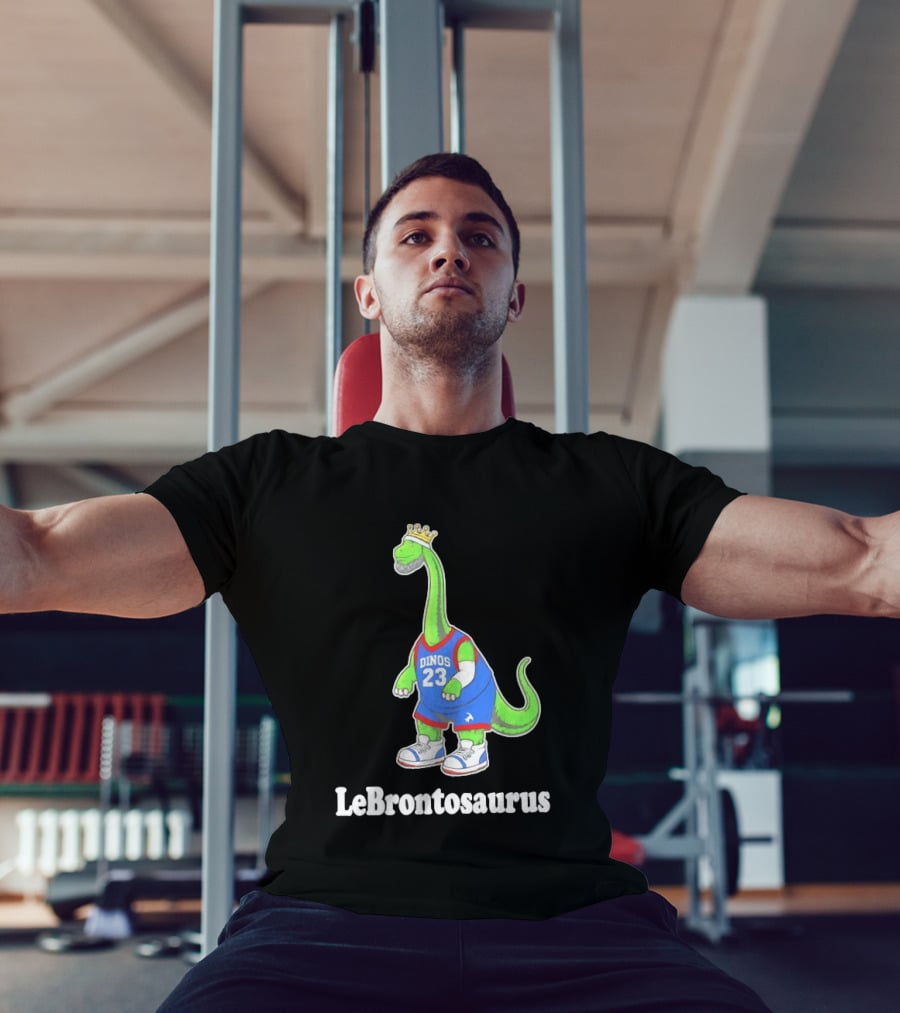 LeBrontosaurus 23 Dinos Dinosaur Basketball Crown Basketball T-Shirt