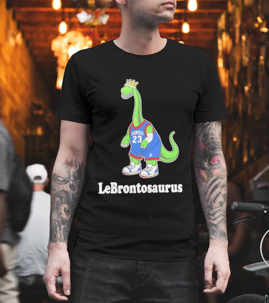 LeBrontosaurus 23 Dinos Dinosaur Basketball Crown Basketball T-Shirt