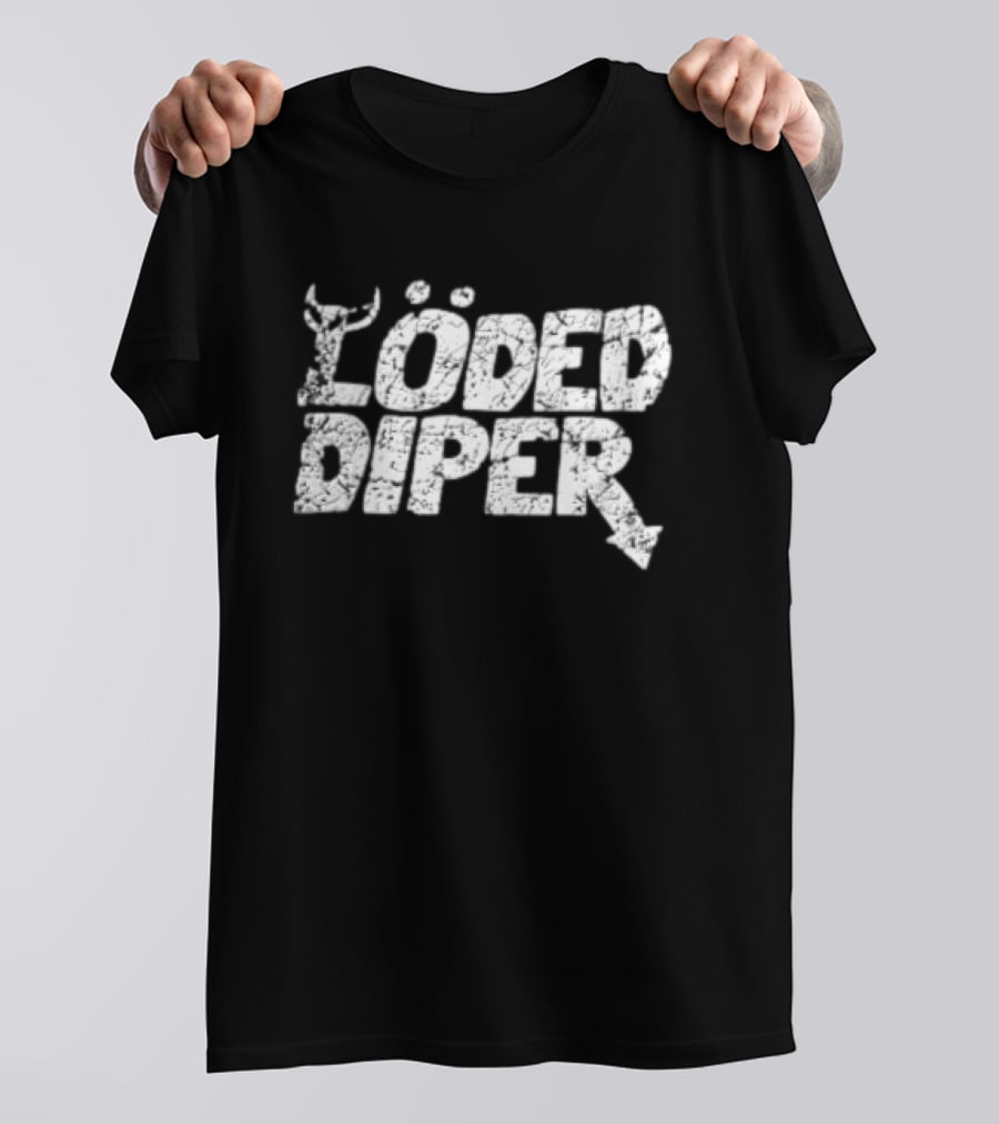 Loded Diper Distressed White Horns Diary Of A Wimpy Kid T-Shirt
