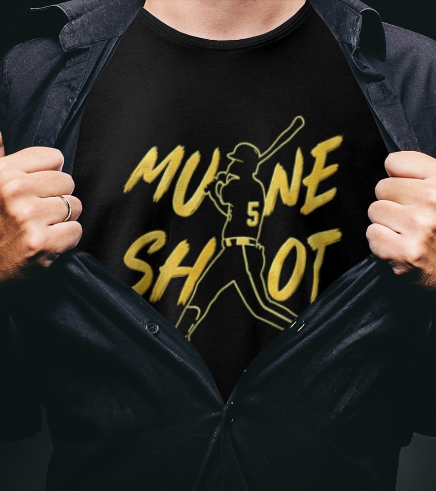 Mu Ne Shot 5 Baseball Player Swinging Bat T-Shirt
