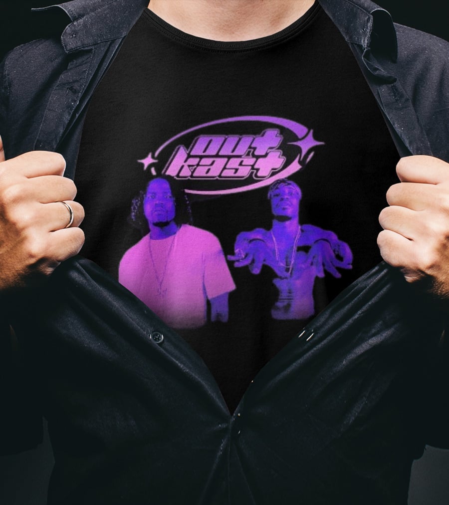 Outkast Big Boi André 3000 Purple Style Iconic Duo T-Shirt