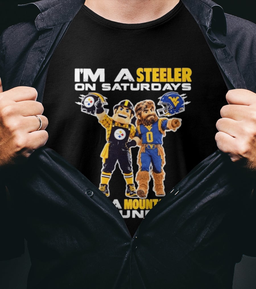 I'm A Steeler On Saturdays And A Mountaineer On Sundays Sports Spirit T-Shirt