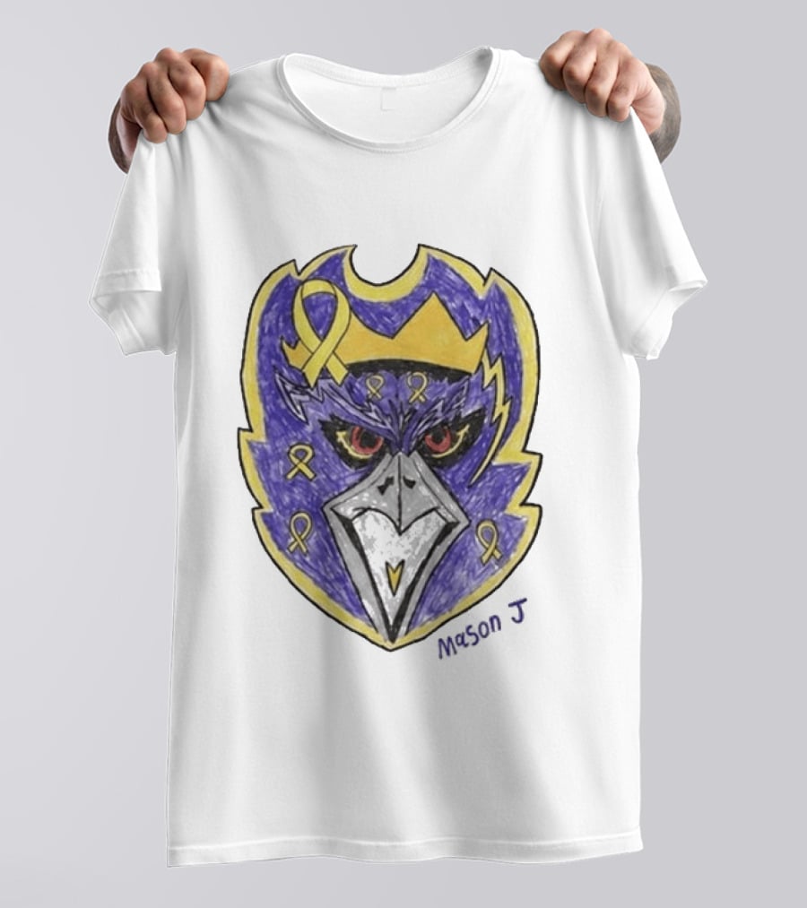 Baltimore Ravens Purple And Yellow Ribbon Mason J T-Shirt