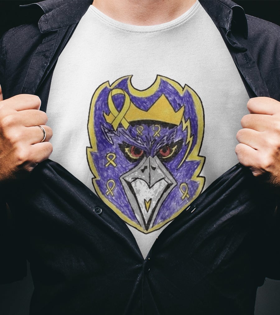 Baltimore Ravens Purple And Yellow Ribbon Mason J T-Shirt