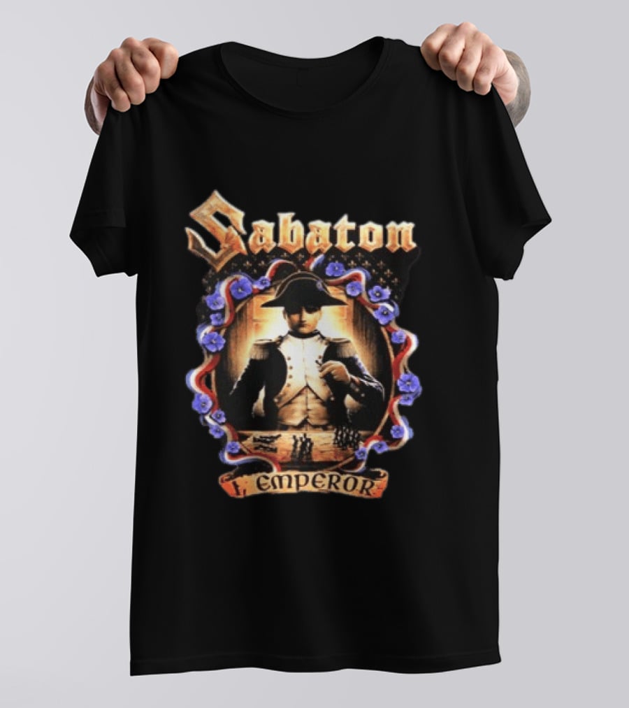 Sabaton Emperor Napoleonic Chessmaster Flower Wreath T-Shirt