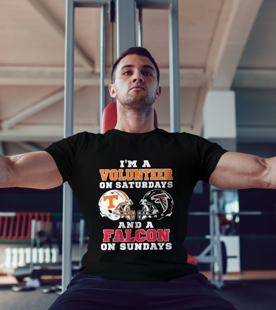 I'm A Volunteer On Saturdays Tennessee Fan Falcons Supporter On Sundays T-Shirt