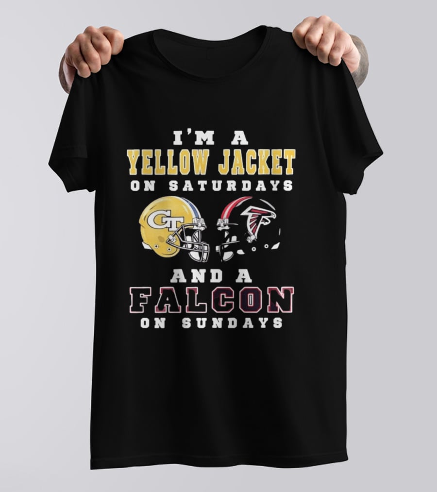 I'm A Yellow Jacket GT Helmet Saturdays Falcon Logo Sundays T-Shirt
