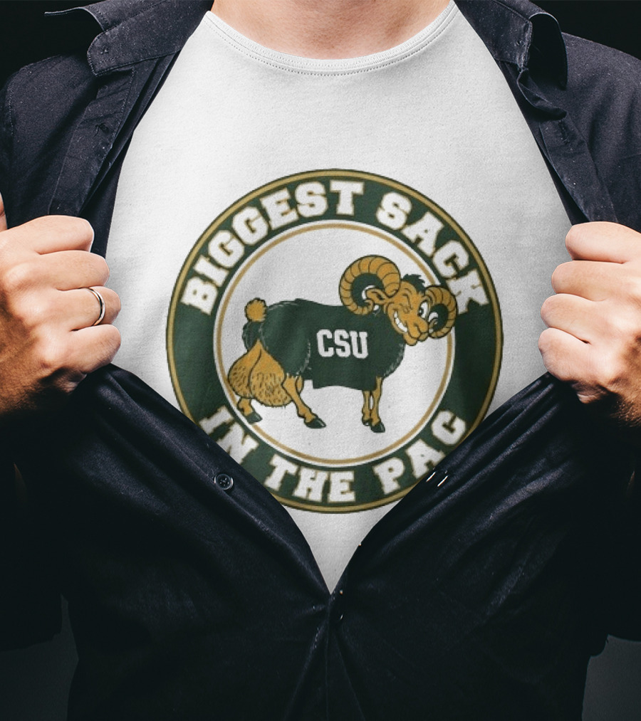 Colorado State Rams CSU Biggest Sack In The PAC Bold Ram T-Shirt