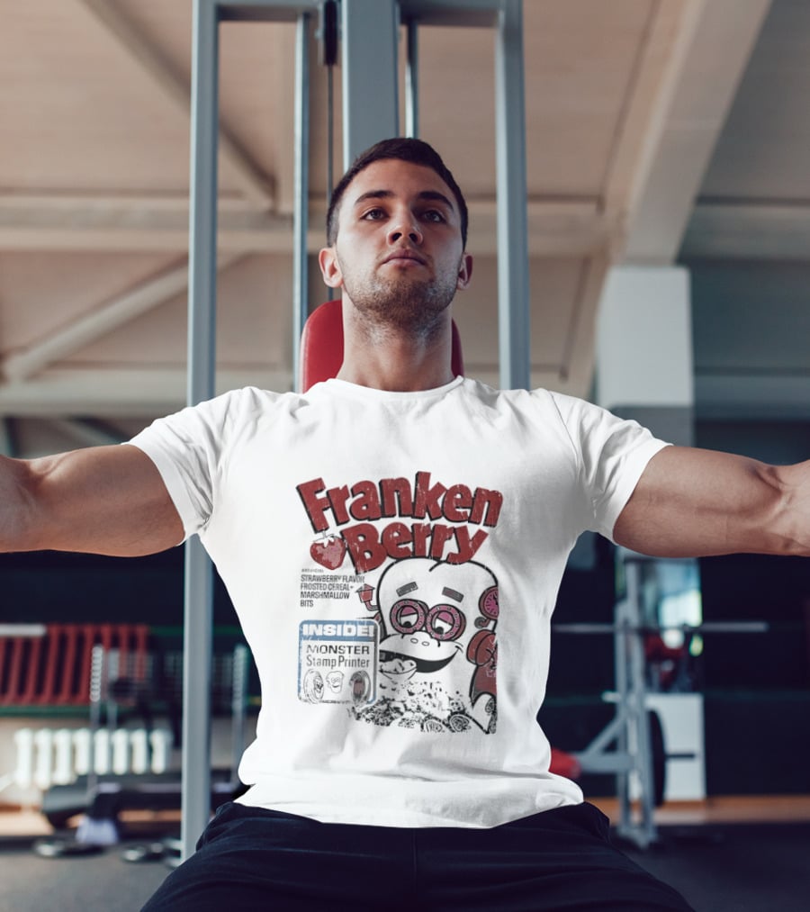 Franken Berry Monster Stamp Printer Inside T-Shirt