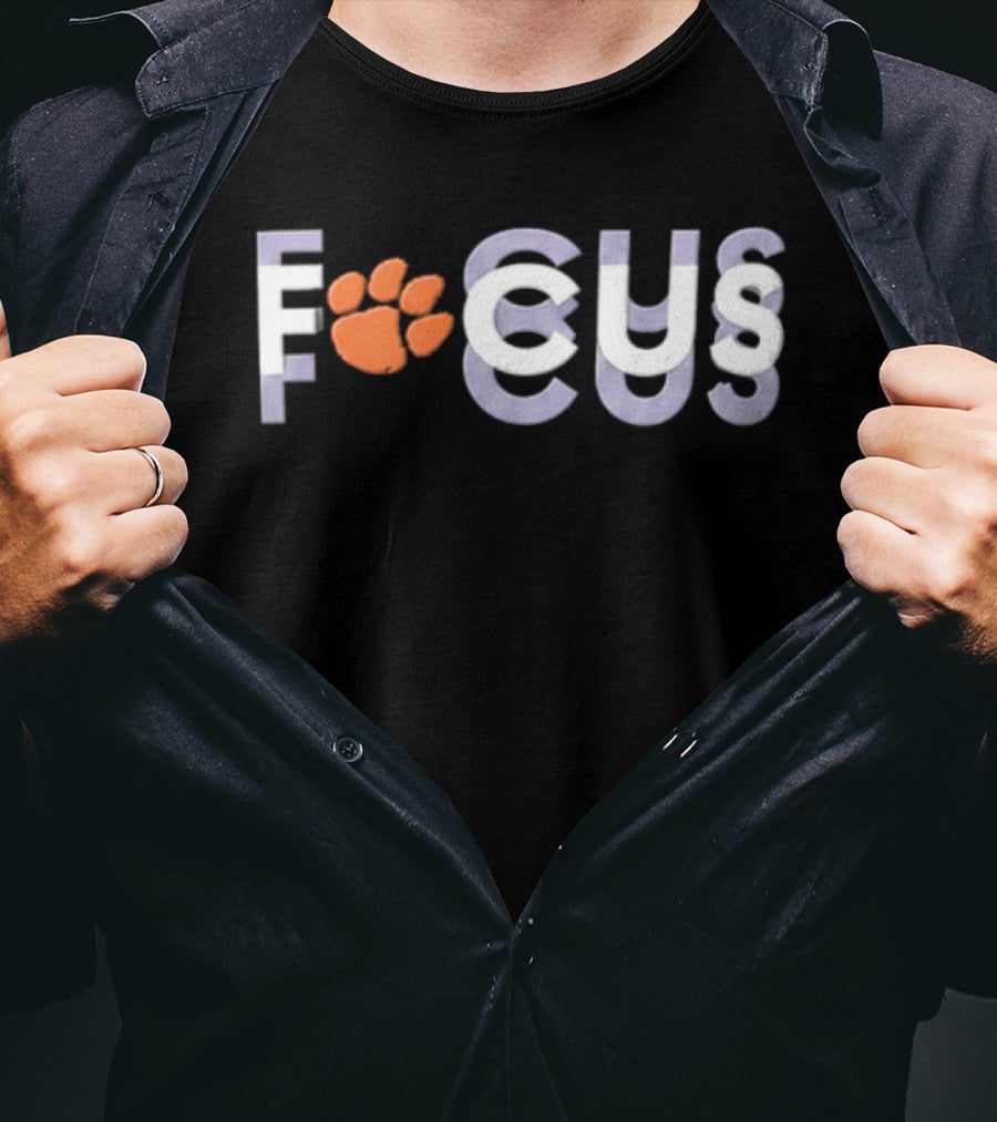 Tait Reynolds Clemson Focus Paw Print T-Shirt