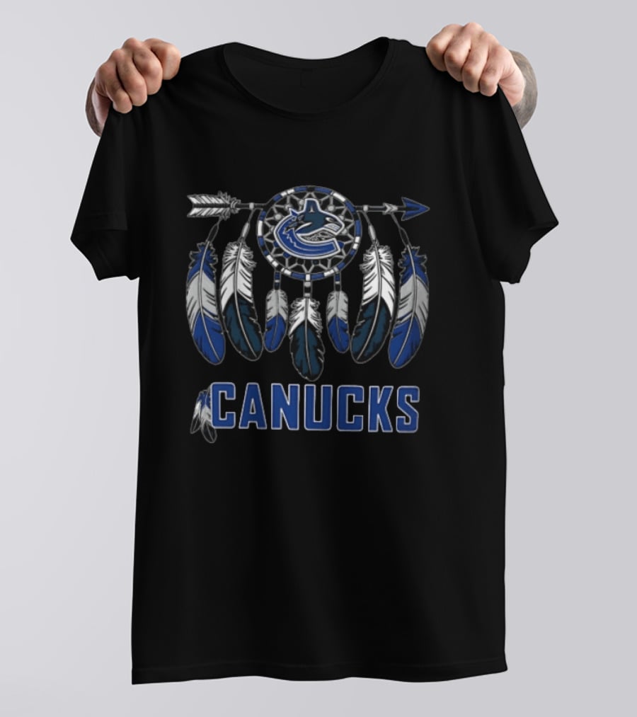 Vancouver Canucks NHL Dreamcatcher Feathers T-Shirt