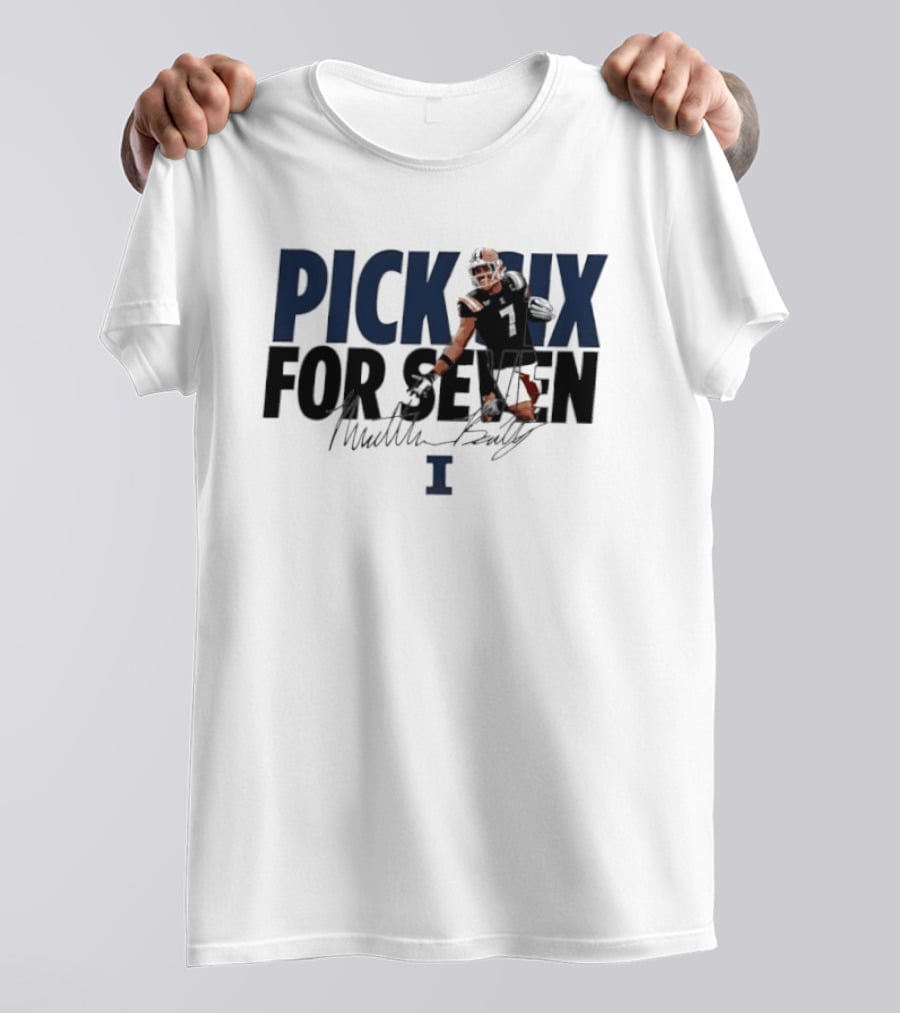 Illinois Fighting Illini Matthew Bailey Pick Six For Seven T-Shirt