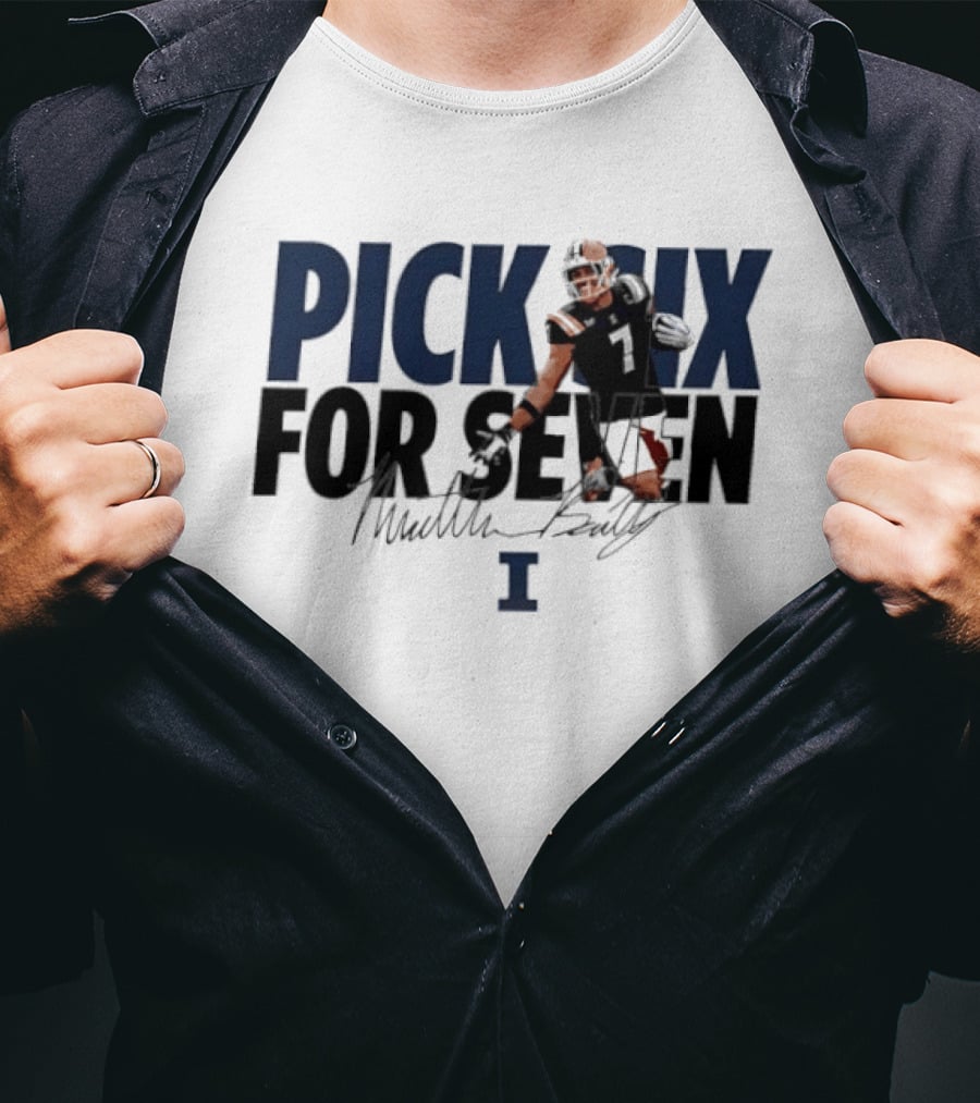 Illinois Fighting Illini Matthew Bailey Pick Six For Seven T-Shirt