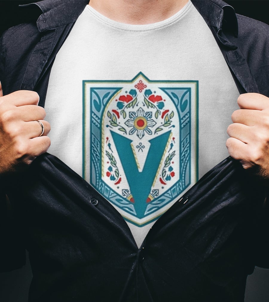 Vegas Golden Knights Floral Crest OneRealm V T-Shirt
