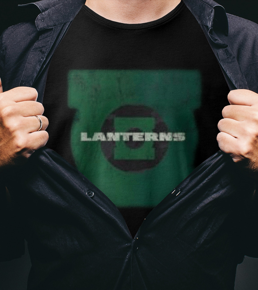 Dc Shop Lanterns Black Camo Green T-Shirt