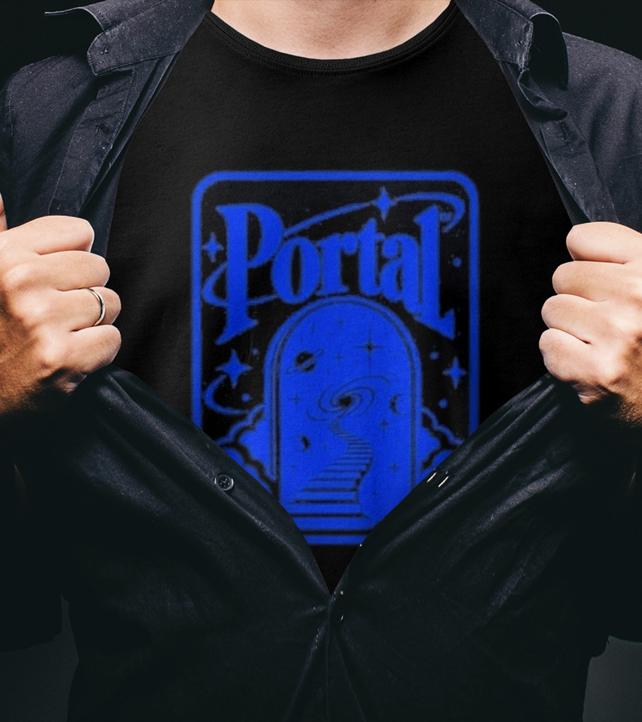 Synaptrix Labs Limited Edition Portal Cosmic Stairway Stars And Planets T-Shirt