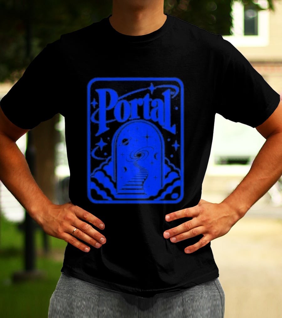Synaptrix Labs Limited Edition Portal Cosmic Stairway Stars And Planets T-Shirt