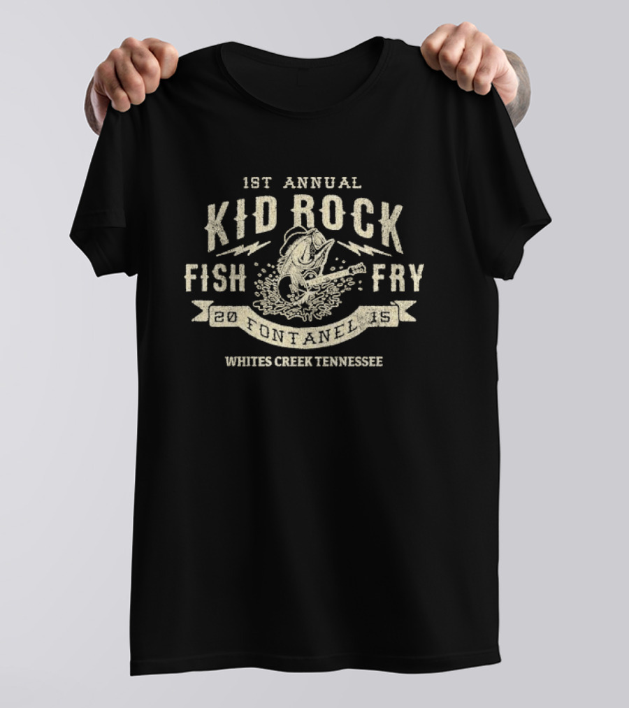 1st Annual Kid Rock Fish Fry 2015 Whites Creek Tennessee T-Shirt