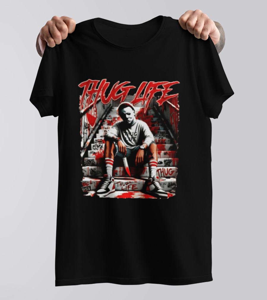 Thug Life Michael Myers Graffiti Street T-Shirt